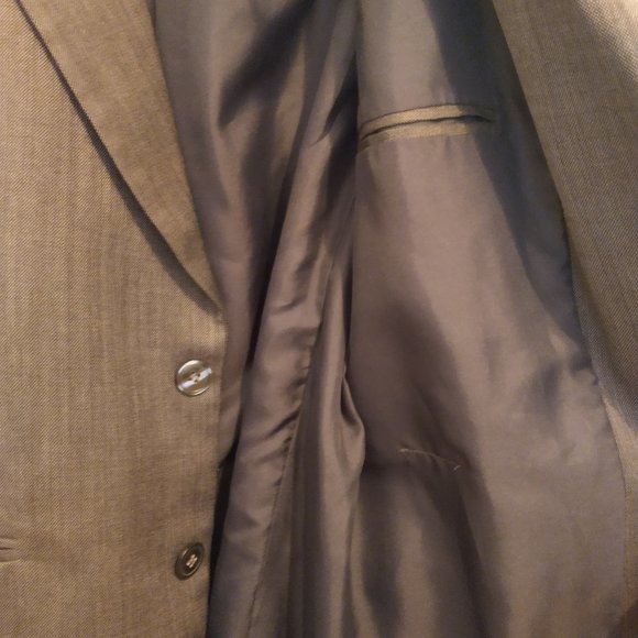 Vintage Stone Gray Men's Jacket/Blazer/Coat - Custom Made, 100% Wool, Retro Fit - Picture 9 of 14
